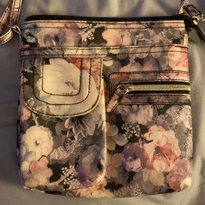 Flower crossbody purse with cell phone pouch